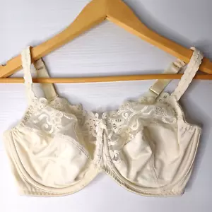 Fayreform Bra 12E White Ivory Minimiser Soft Cup Underwire Lace Trim - Picture 1 of 9
