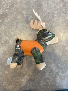 Mossy Oak Camouflage Deer Plush Stuffed Toy Orange Vest Free Shipping - Picture 1 of 3