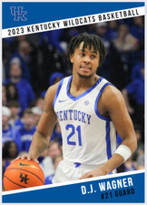 2023 DJ Wagner Future Star NCAA Basketball Rookie Card Kentucky Wildcats #21