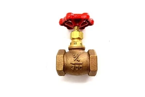 New ULC GLOBE VALVE 3/4" Brass / Bronze 300 PSI WOG threaded .75 inch 2R97 FPPI - Picture 1 of 9