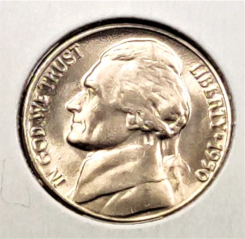 1950 D - BU - Jefferson Nickel - Pulled From OBW Roll Cover
