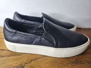UGG Women's Jass Slip on Sneakers Size US 8 Black Leather - Picture 1 of 10