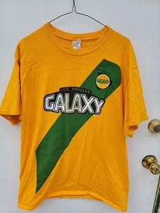 Vintage MLS Los Angeles Galaxy Promo T-Shirt Gr. Large. 76 Tankstelle gelb - Bild 1 von 7
