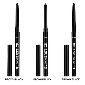 NEW Avon Glimmerstick Retractable Eyeliner - Brown Black 0.28 g / Set of 3 - Picture 1 of 15