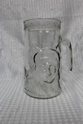 TAZA DE VIDRIO TRANSPARENTE CENTENARIO ESTATUA DE LA LIBERTAD 1985 ANCHOR-HOCKING PIEDRA Foto 1 de 4