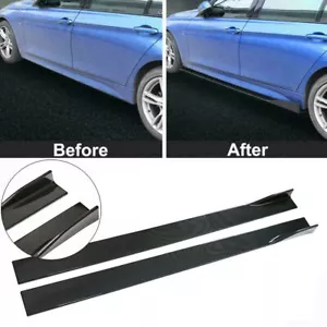 PER BMW E90 E92 E93 E60 NERO LUCIDO ABS FLAPS SOTTO MINIGONNE LATERALI 2.2M - Imagen 1 de 10