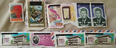 Benin 1980's some stamps with overprint HCV Rare used !!! - Image 1 of 3