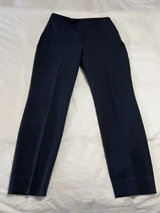 Everlane | The Side Zip | Navy Blue | Pull on Stretch Cropped Pants Size 10 - Picture 1 of 11