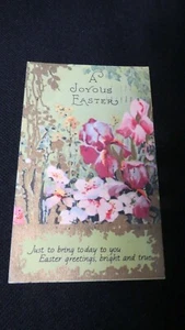 Vintage FLORAL Easter postcard c. 1930s - Picture 1 of 3