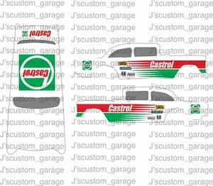 Castrol 55 Gasser 1/64 Custom Wasserschiebe Aufkleber für Hot Wheels - Bild 1 von 2