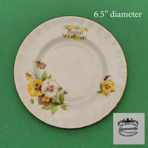 Queensway Bone China 6.5" Diameter Porcelain Plate August Made in England  - Picture 1 of 11