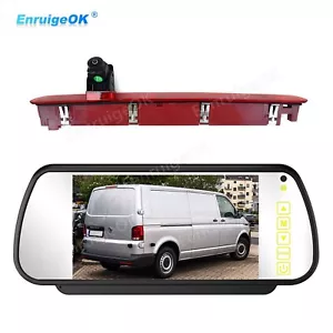7" Monitor & Brake Light Rear View Camera for VW Transporter T6 (2016-Onwards) - Picture 1 of 21