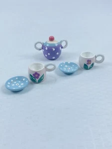 Miniatur Holz Puppenhaus Möbel Ostergeschirr (5) Teile - Bild 1 von 11