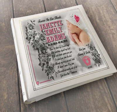 Personalised memorial photo album, memory keepsake book, 5 styles of album. - Image 1 of 4