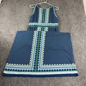 Max Studio abito donna grande smanicato blu verde maxi shift poli spandex - Foto 1 di 9