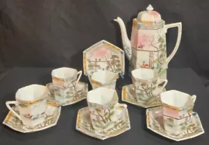 Antique Japanese Kutani Porcelain Tea Set - Picture 1 of 6