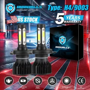 IRONWALLS H4 4-Sides COB LED Headlight Bulb Kit for Hino 145 165 185 258 268 338 - Bild 1 von 12