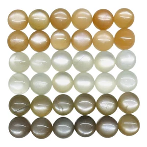 36 Stck. Natürlicher Mondstein 8,5-9 mm Rund Multi Cabochon Edelsteine Großhandel Posten - Bild 1 von 8
