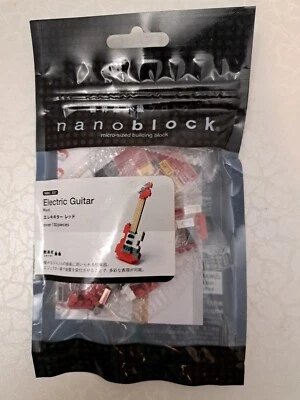 Electric Guitar (Red) Nanoblock Micro Sized Building Blocks NBC 037 Mini Nano - Image 1 of 3