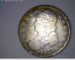 1825 CAPPED BUST HALF DOLLAR (21-365 6m2) - Picture 1 of 2