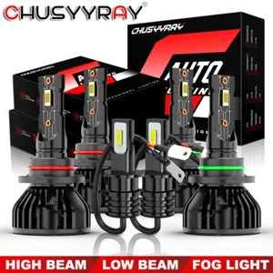 For Jaguar XJ6 1995 1996 1997 6000K LED Headlight High/Low Fog Light Bulbs Kit - Picture 1 of 17