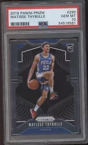 2019 Panini Prizm Matisse Thybulle Card #290 PSA 10 GEM MT RC - Picture 1 of 2
