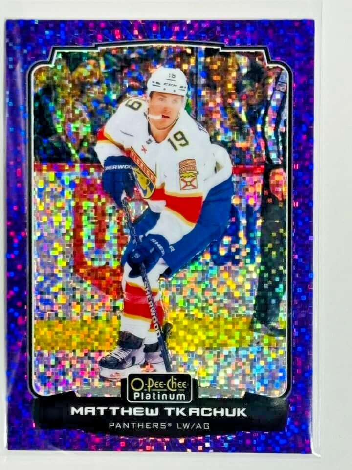 2022-23 O-Pee-Chee Platinum Violet Pixels #140 Matthew Tkachuk /299 Panthers - Image 1 of 1