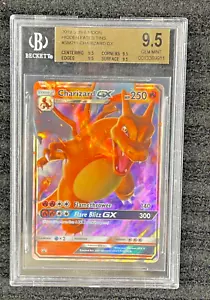 Charizard GX SM211 Sm Holo Beckett 9.5 Promo Hidden Fates Tin - Picture 1 of 2
