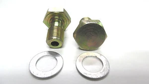 Brida de tubería de aceite Royal Enfield tornillos huecos con junta 2 uds. - Imagen 1 de 1