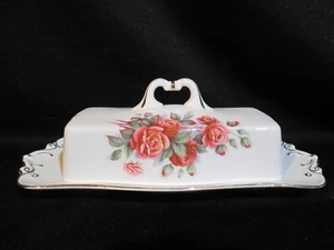 Royal Albert Centennial Rose Rectangular Covered Butter Dish Bone China England - Picture 1 of 6
