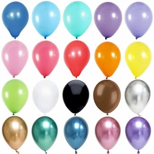 10 x Latex Standard Balloons Helium Colour Balloon Birthday Party Wedding 25cm - Picture 1 of 32
