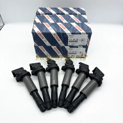6Pcs UF522 Ignition Coils For Bosch BMW 550 545 650 745 750i X5 UF515 0221504100 Foto 1 de 4