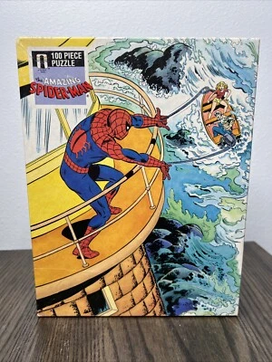 Винтажный 1988 The Amazing Spider-Man 100 шт. пазл полный запечатанный новый из старых запасов! - Изображение 1 из 4