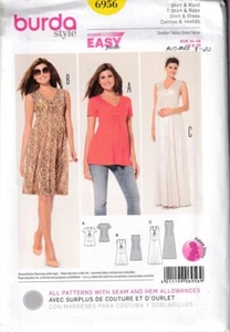 Burda 6956 Maternity dress Tops Sewing Pattern Size 8 10 12 14 16 18 20 - Picture 1 of 2