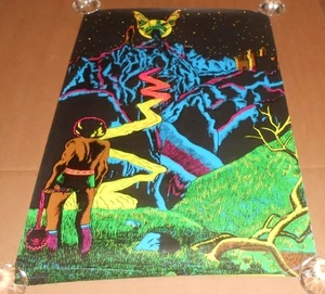 The Castle Black Light 1971 Original Vintage Poster (Caveman) 33x21 - Picture 1 of 6