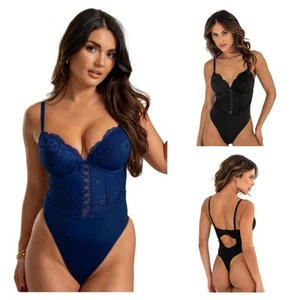 Pour Moi Swoon Plunge Bodysuit Underwired Lightly Padded Womens Body 26200 - Picture 1 of 17