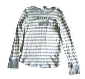 Damen XL Harley Davidson Waffelstrick Thermo Langarm Strass - Bild 1 von 5