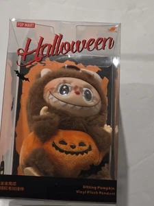 Pop Mart Labubu Happy Halloween Zucca Seduta Peluche Figura Pendente - Foto 1 di 5