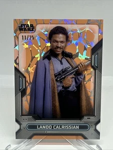 2023 Topps High-Tek Star Wars #7 Lando Calrissian Orange Web Parallel 11/25 - Picture 1 of 3