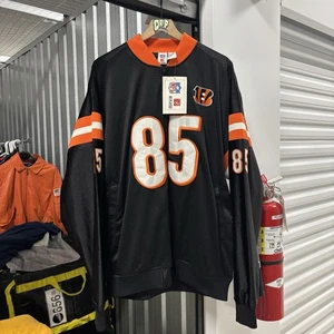 New Cincinnati Bengals #85 Chad Johnson NFL Players Full Zip Jersey Jacket 2XL - Picture 1 of 10