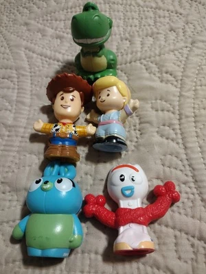 Fisher Price Little People Disney Toy Story Figures 5pc Woody Bo Peep Rex Sporky - Image 1 of 4