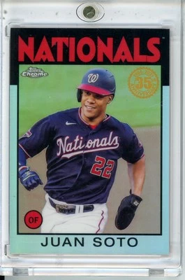 2021 Topps Chrome #86BC-4 Juan Soto 1986 Topps - Image 1 of 2
