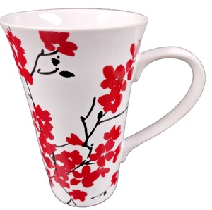 Mia Blossom Red by 222 Fifth  Tall Latte 20oz Mug - Picture 1 of 6