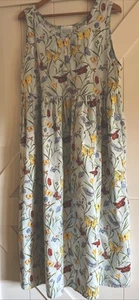 National Wildlife Federation Dress Sz Lg Butterfly Garden Granny Cottage Core - - Picture 1 of 7