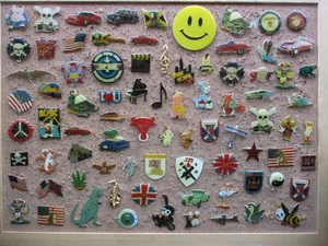 no1 MIXED ALLSORTS ENAMEL PIN BADGES JOB LOT VINTAGE BUNDLE CARS ARMY MUSIC - Picture 1 of 5