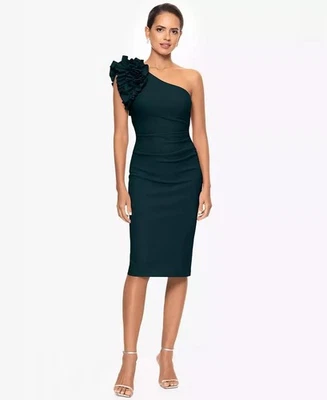 Женское платье-футляр на одно плечо XSCAPE из сосны размер 14 129 долл. США - Изображение 1 из 4