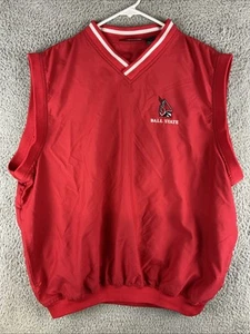 Vintage Ultra Club Collection Golf Vest Mens Large Red Sleeveless BALL STATE - Picture 1 of 7