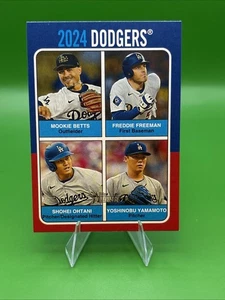 Topps Heritage 2024 Dodgers Ohtani, Betts, Freeman, Yamamoto #75TQ-5 - Picture 1 of 2