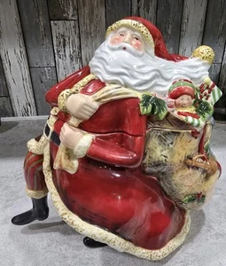 Enchanted Santa Cookie Jar Susan Winget Certified International 12.5" Tall - Picture 1 of 11