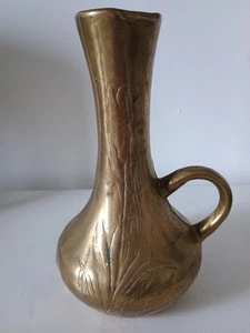 Rare Heavy Art Nouveau design Brass Vase , over a kilo of brass. - Picture 1 of 6